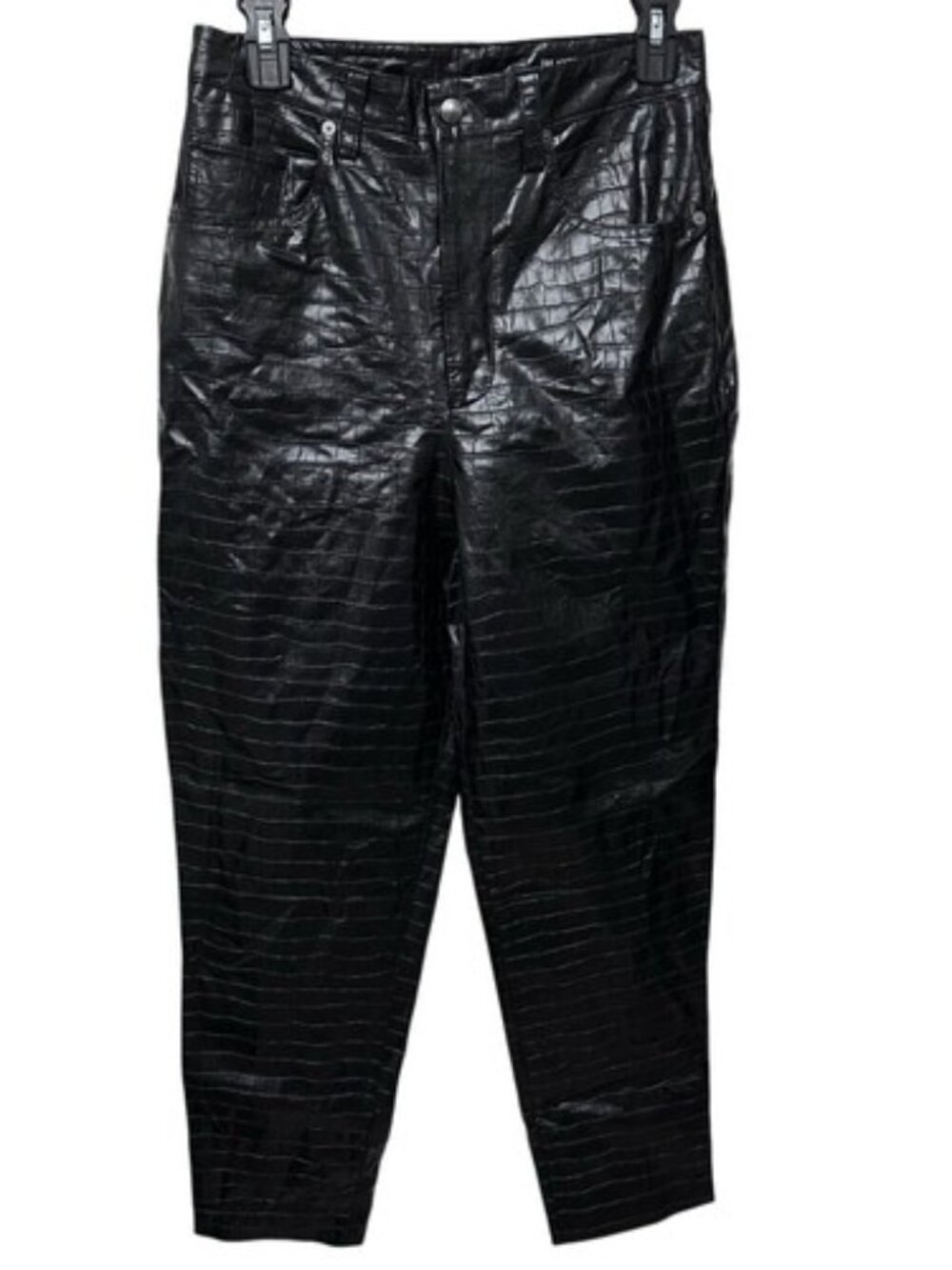 Blank NYC Vegan Leather Crocodile Print Pant Size 27 High Rise